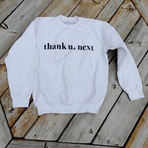 H&M DIVIDED Ariana Grande 7 Rings Tour 2019 Thank U Next White Sweatshir…